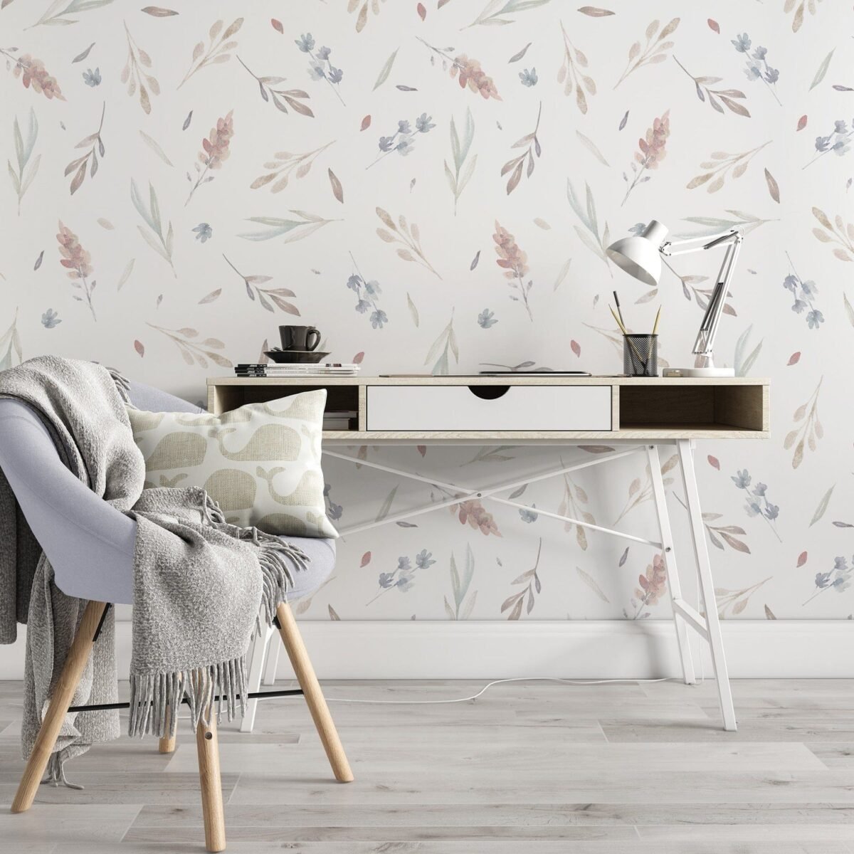 Watercolor Flowers Wallpaper Peel and Stick - Image 3