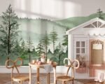 Mountain Wallpaper Watercolor Forest Mural - Image 5