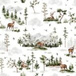 Forest Deer Wallpaper Mural - Image 2