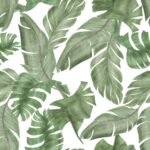 Large Tropical Green Leaves Wallpaper - Image 2