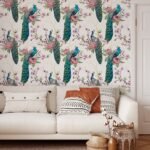 Graceful Peacock Pattern Wallpaper Peel and Stick