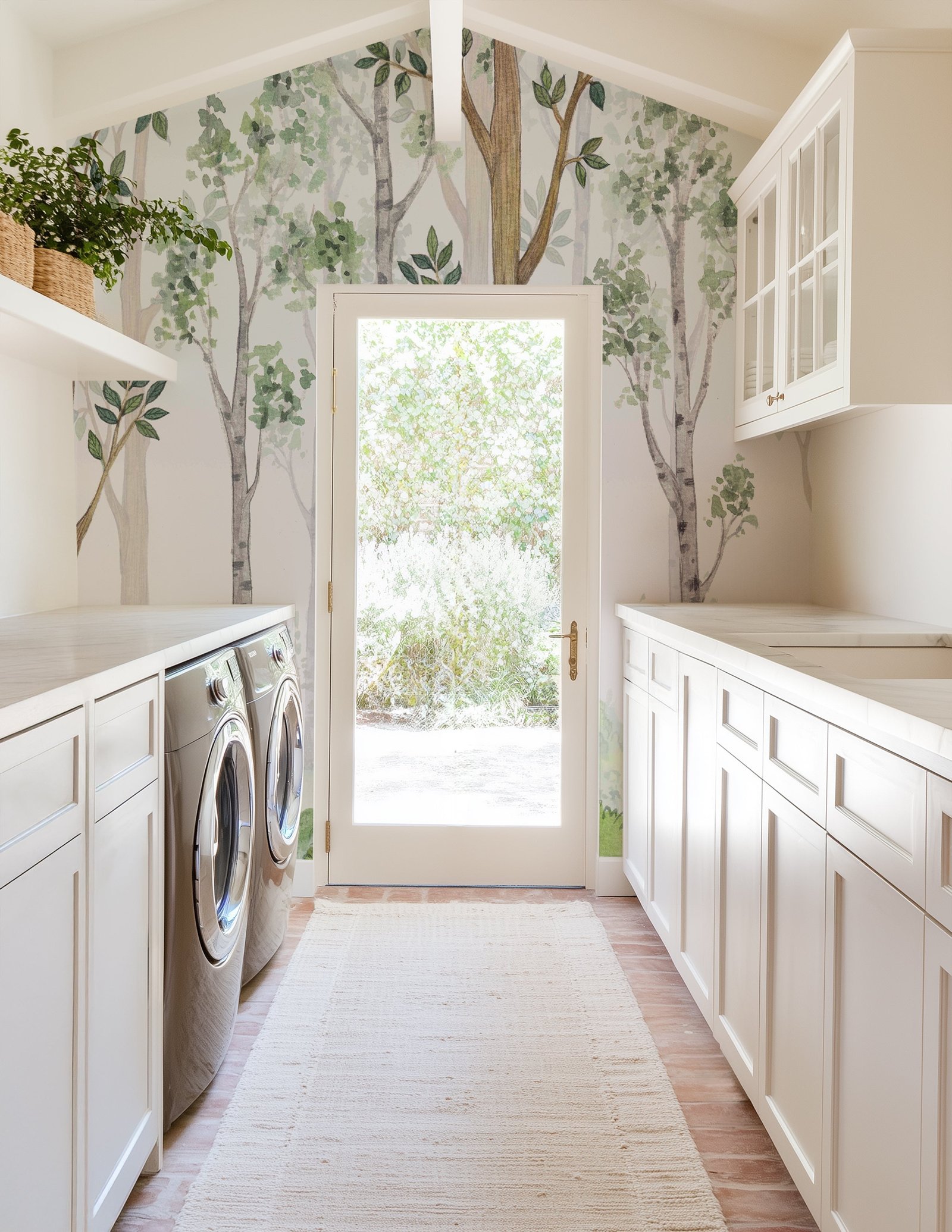 Birch Forest Watercolor Wallpaper - Image 4