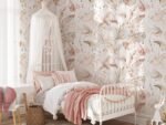 Watercolor Boho Pink Flamingo Wallpaper | Tropical Leaves Background - Image 4