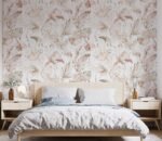 Watercolor Boho Pink Flamingo Wallpaper | Tropical Leaves Background - Image 5