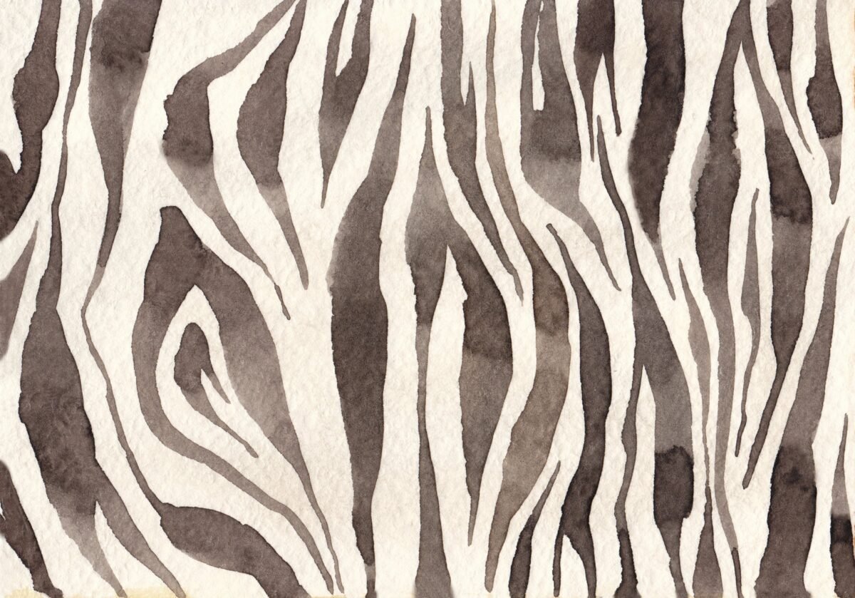 Watercolor Zebra Print Wallpaper - Abstract Animal Skin Peel and Stick Wall Mural - Image 3