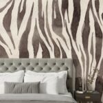 Watercolor Zebra Print Wallpaper - Abstract Animal Skin Peel and Stick Wall Mural - Image 2
