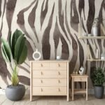 Watercolor Zebra Print Wallpaper - Abstract Animal Skin Peel and Stick Wall Mural - Image 5