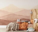 Serene Mountain Landscape Watercolor Wallpaper Mural - Image 5