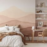 Serene Mountain Landscape Watercolor Wallpaper Mural - Image 2