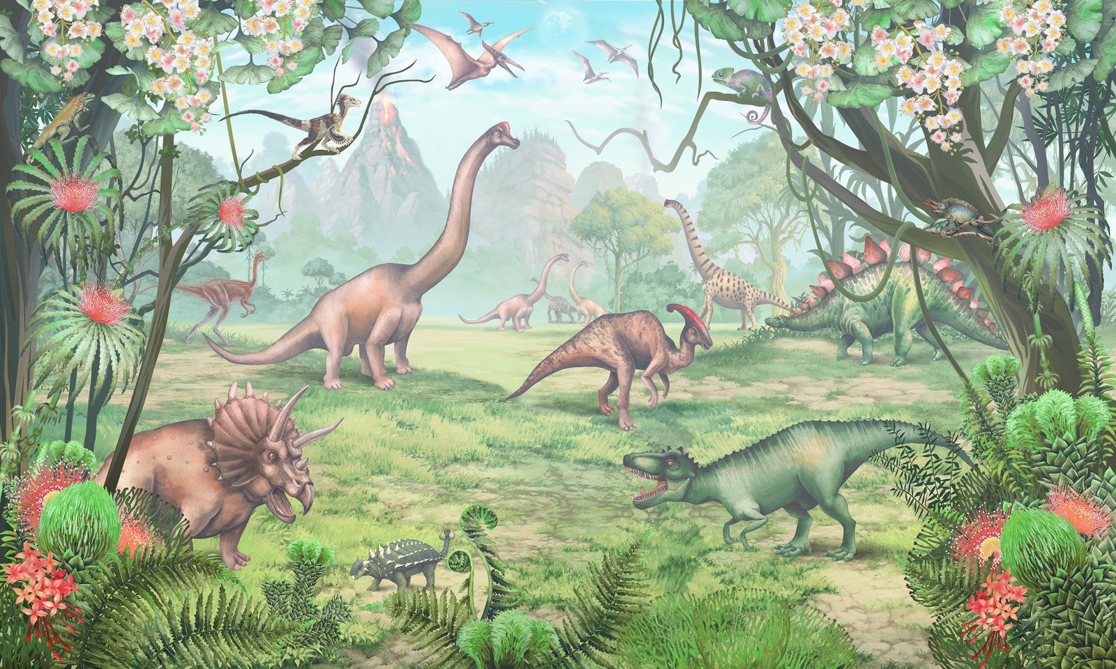 Jurassic Period Dinosaur Wallpaper Mural - Image 4