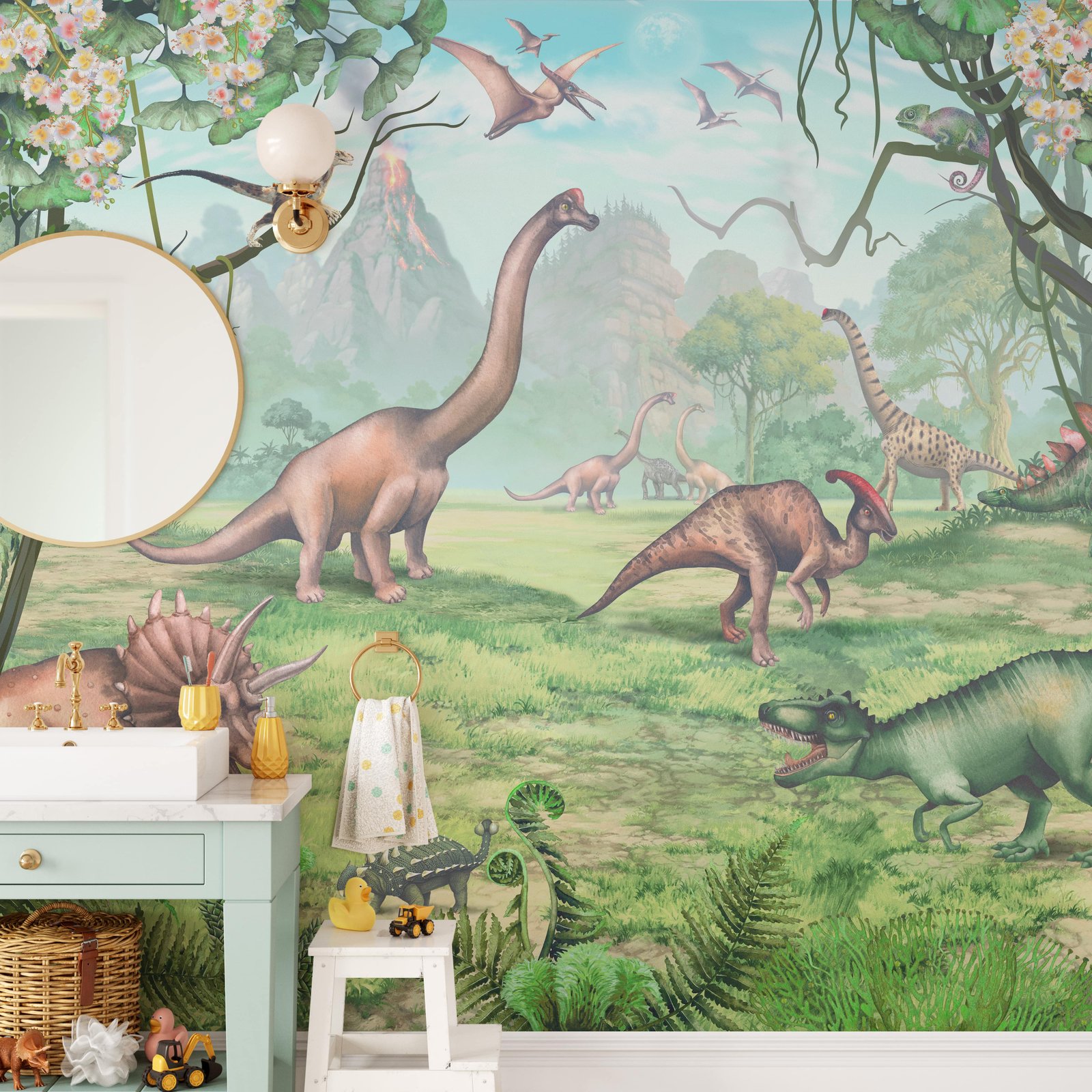 Jurassic Period Dinosaur Wallpaper Mural - Image 3