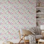 Pink Poppy Snowdrop Flowers Wallpaper Peel and Stick - Image 6