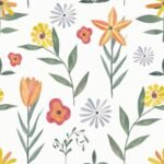 Watercolor Floral Wallpaper - Modern Scandinavian Flower Pattern - Image 2
