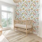 Watercolor Floral Wallpaper - Modern Scandinavian Flower Pattern - Image 4