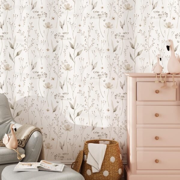 Watercolor Ethereal Wildflowers Wallpaper