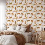 White Cheetah Animal Print Wallpaper - Peel and Stick Wallpaper - Image 3