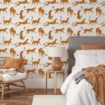 White Cheetah Animal Print Wallpaper - Peel and Stick Wallpaper - Image 2