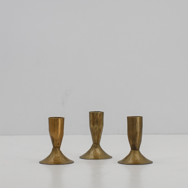 3.5" Iron Candleholders in Antique Brass