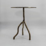 CG Hunter Handcrafted Antique Brass Aluminum Accent Table - Elegant Versatile Side Table