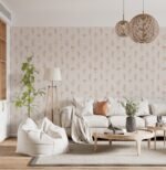 Modern Botanical Wallpaper Peel and Stick - Thin Line Wildflowers - Image 4