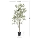 7' Designer Faux Wispy Olive Tree - Lifelike, Maintenance-Free Indoor Greenery for Home Decor - Image 8