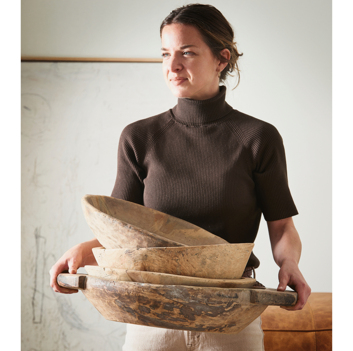 Recycled Wood Bowl - Medium - Image 2