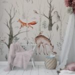 Woodland Forest Animals Wallpaper - Peel and Stick Wall Mural - Image 7