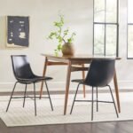 Xuma Urban Industrial Faux Leather Seating Collection (Dining Chair or Counter Stool), Set of 2