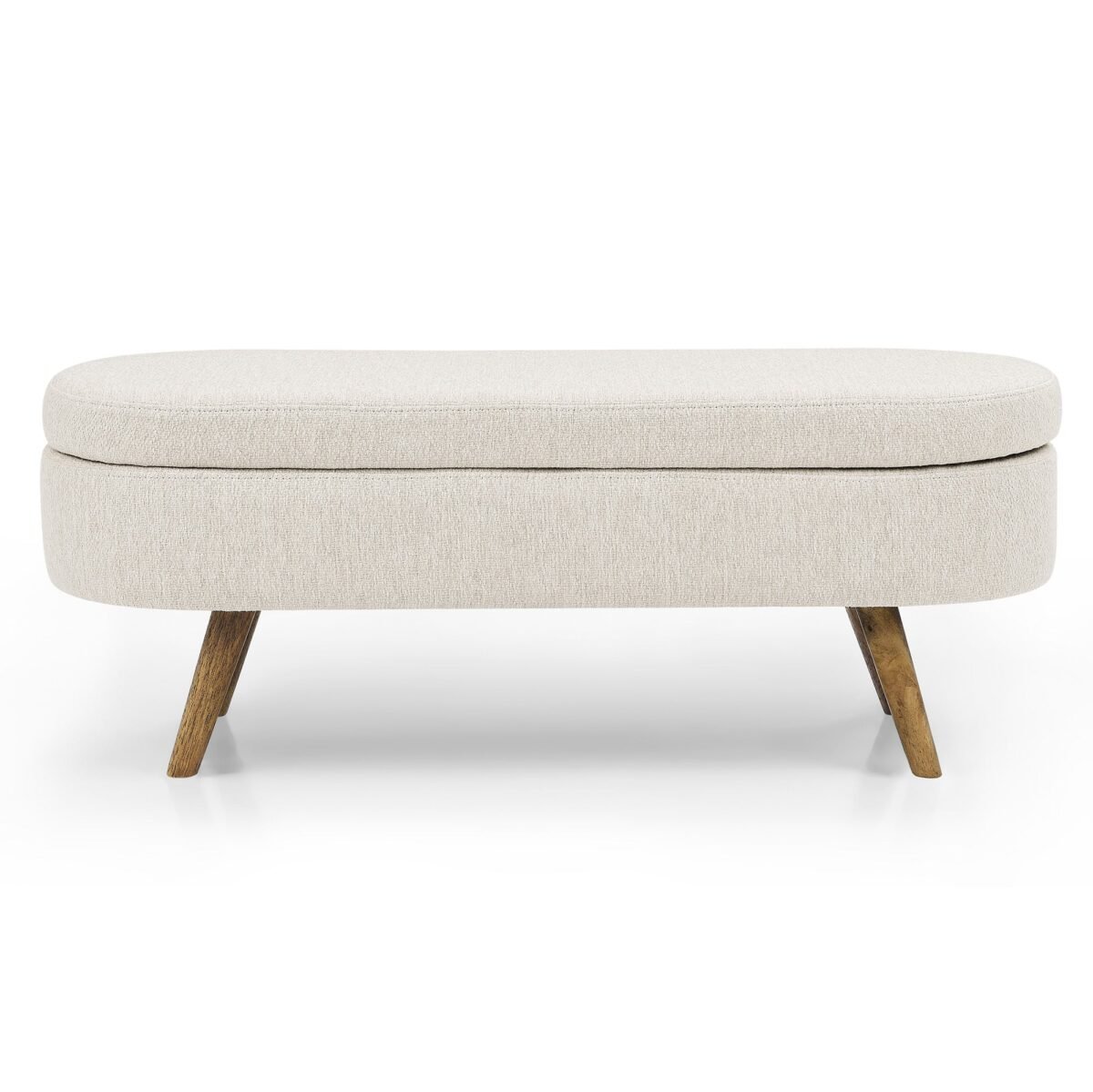 Walker Edison | Ottoman Oval Storage Bench - Image 11