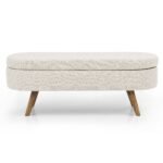 Walker Edison | Ottoman Oval Storage Bench - Image 11