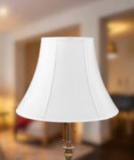 20"W x 15"H White Bell Shantung Shade - Image 2