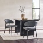 Alexis Modern Upholstered Curved Dining Chair, set of 2 - Image 4