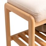 Walker Edison | Natural Solid Wood Entryway Shoe Bench - Image 9