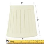 4"W x 4"H Set of 6 Egg Shell Pleated Clip-on Candelabra Lampshade - Image 3
