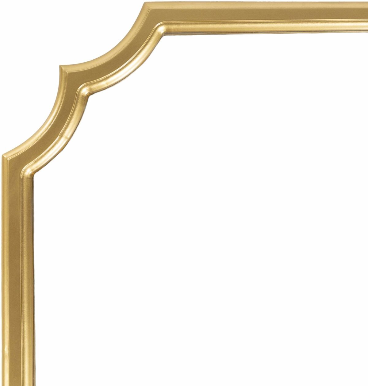 Abangay Gold Contemporary Wood Frame Mirror - Image 2