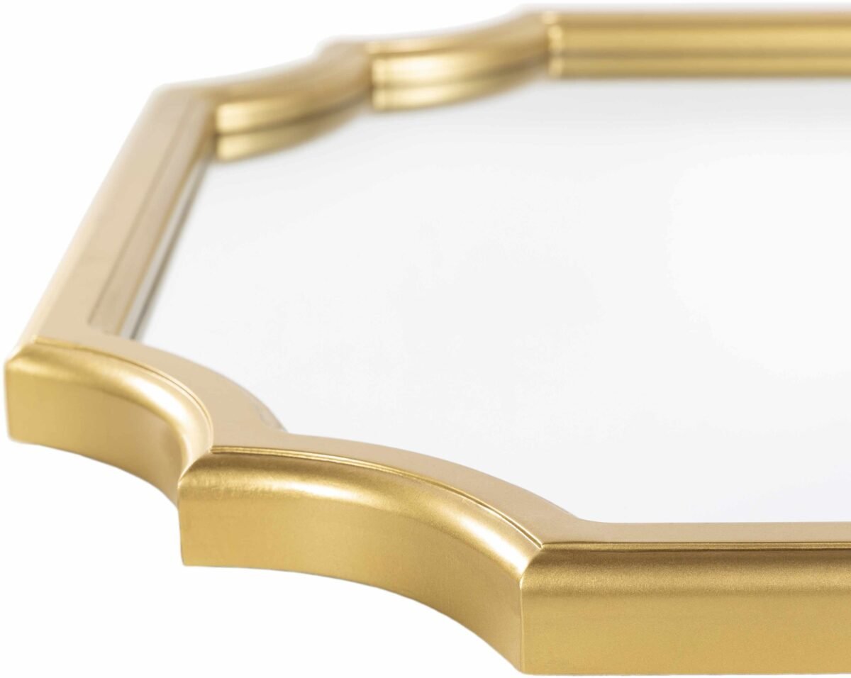 Abangay Gold Contemporary Wood Frame Mirror - Image 4