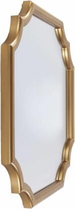 Abangay Gold Contemporary Wood Frame Mirror - Image 5