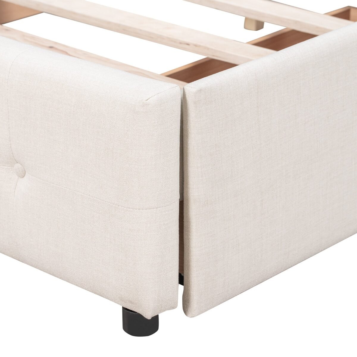 Walker Edison | Upholstered Queen Platform Bed with Storage - Image 16