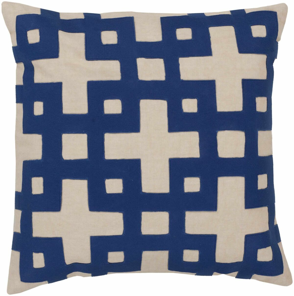 Charleroi Dark Blue Pillow Cover - Image 1