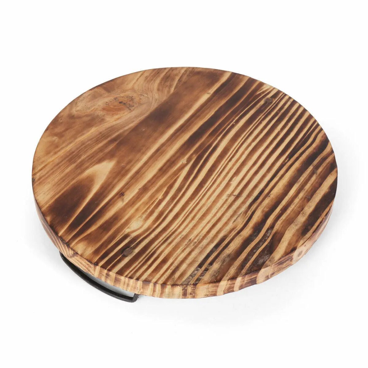 Aria Scorched Wood Serving Tray with Handles - Image 3