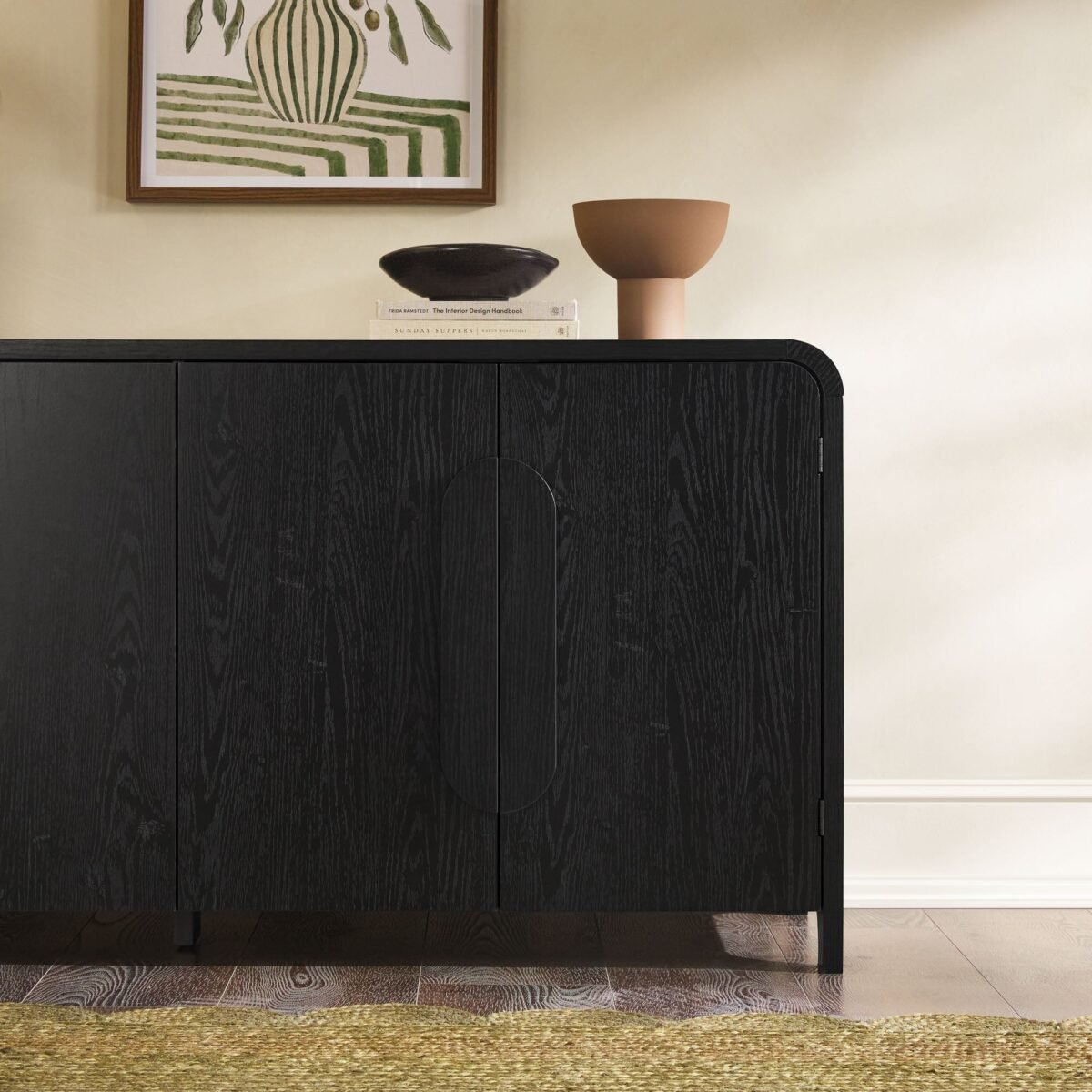 Chantelle Modern Curved Buffet Sideboard and TV Stand - Image 13