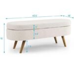 Walker Edison | Ottoman Oval Storage Bench - Image 12