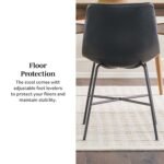 Xuma Urban Industrial Faux Leather Seating Collection (Dining Chair or Counter Stool), Set of 2 - Image 4