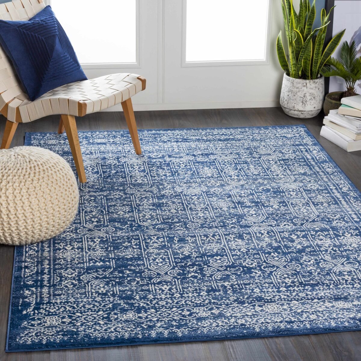 Michie Dark Blue Area Rug - Clearance - Image 1