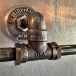 Black Pipe Light - Double Cage Industrial Wall Sconce - The Ironforge - Image 8