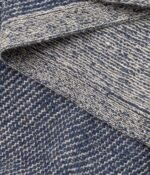 Cobalt and Platinum Yak Down Beehive Knit Throw - Image 6