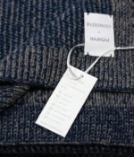 Cobalt and Platinum Yak Down Beehive Knit Throw - Image 4