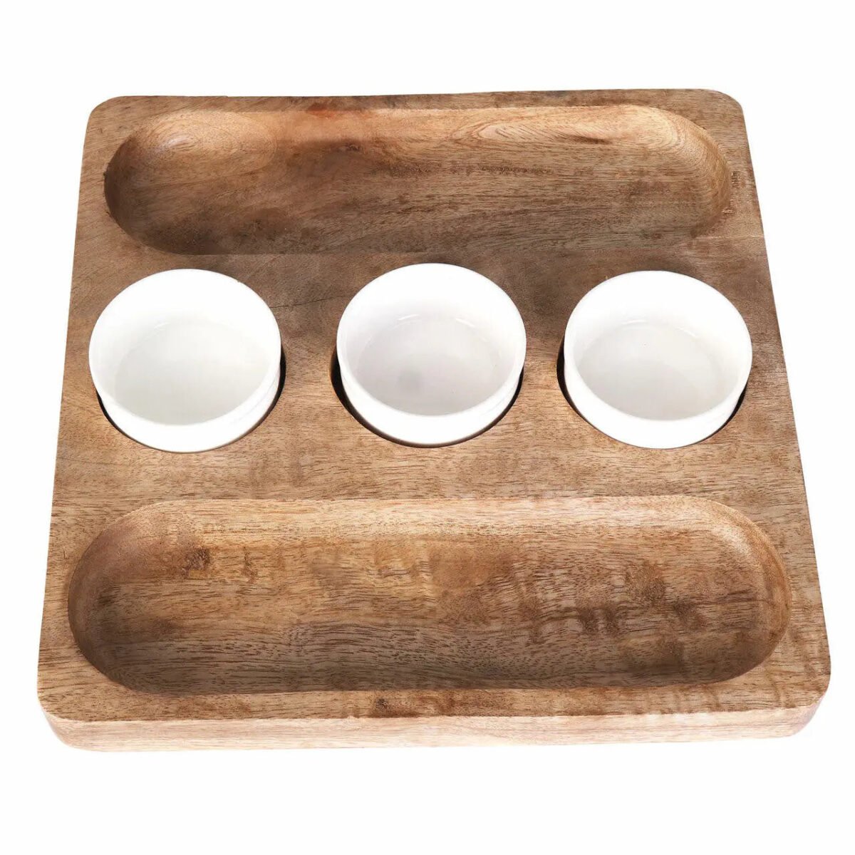 Bouffe Acacia Wood & Ceramic Food Platter - Image 3
