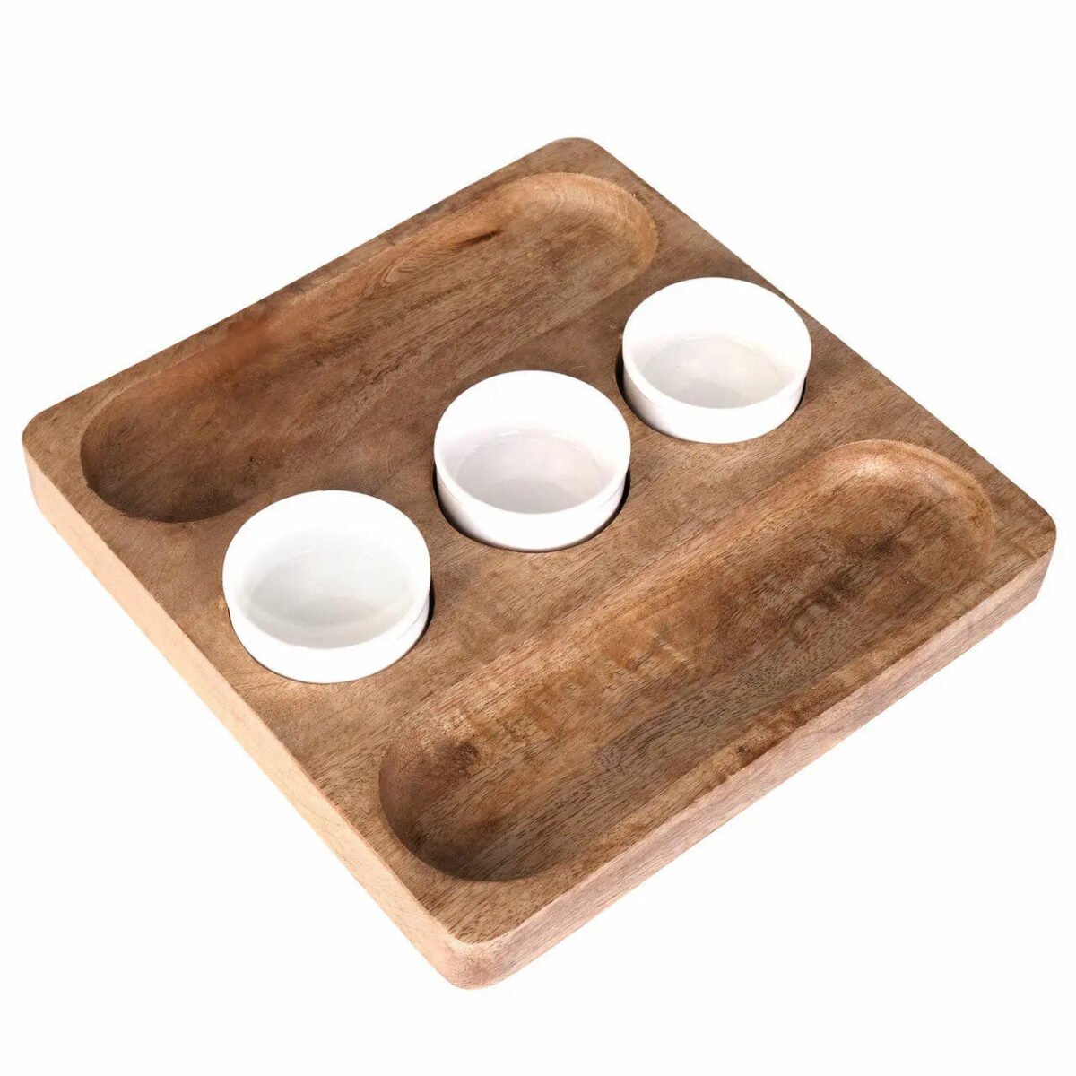 Bouffe Acacia Wood & Ceramic Food Platter - Image 1