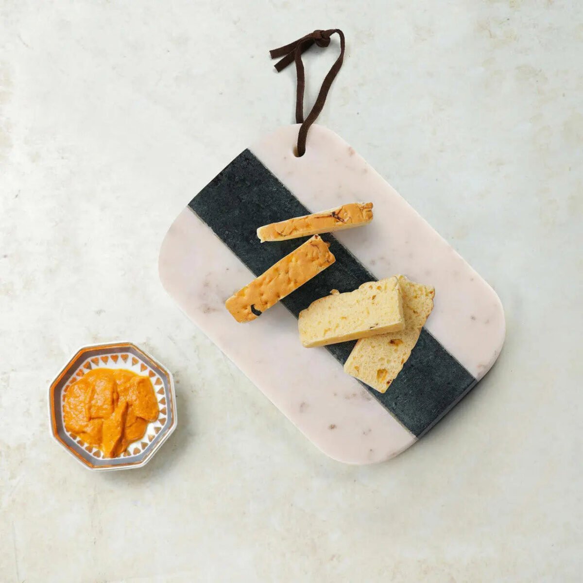 Brandy Green & White Marble Cheese Board - Image 2